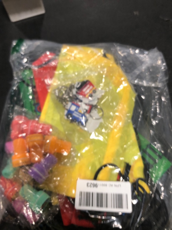 Photo 1 of 98 Pcs Train Party Favors,Train Print Party Supplies Include Stickers Stamps Keychains Slap Bracelets and Drawstring Bags Party Decorations for Kids TrainTheme Birthday supplies (A-Train)
