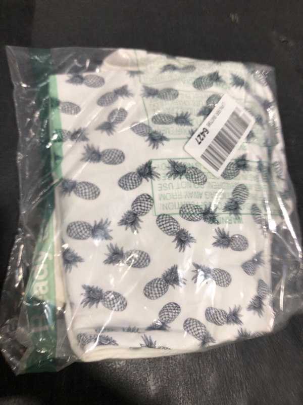 Photo 1 of Amazon Essentials Men's Short-Sleeve V-Neck T-Shirts, Pack of 2, White/Pineapple Print, Large