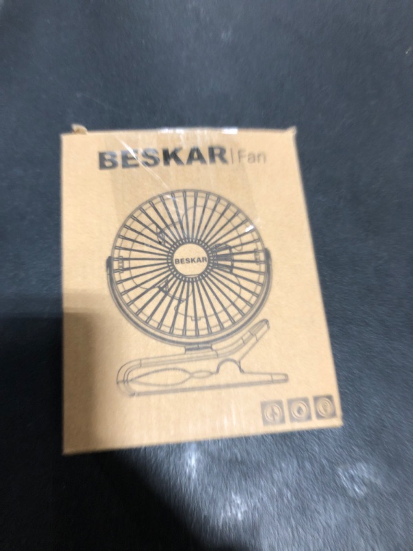 Photo 1 of BESKAR Small Clip on Fan, 3 Speeds USB Fans with Strong Airflow, Clip & Desk Fans USB Plug in with Sturdy Clamp - Ultra Quiet operation for Office Dorm Bedroom Stroller