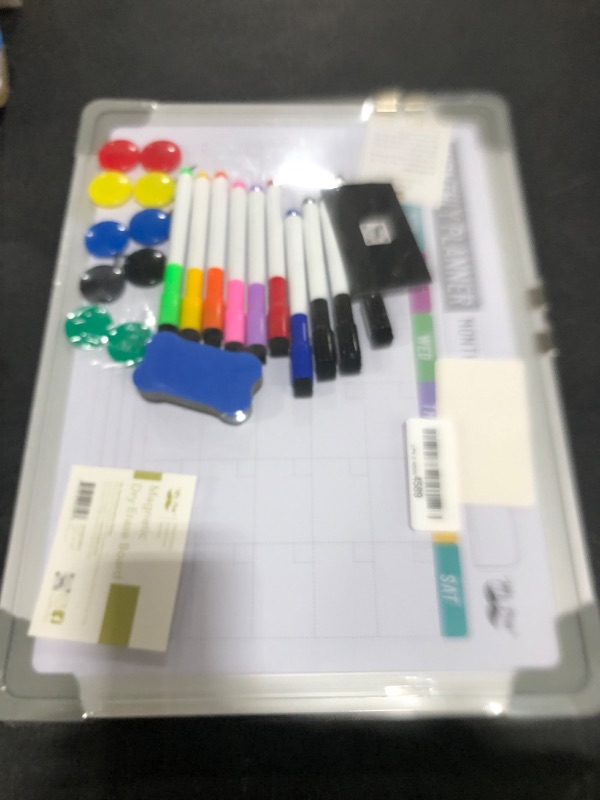 Photo 1 of Mr. Pen- Monthly Calendar Whiteboard for Wall, 12”x16”, Double-Sided with Dry Erase Markers, Magnetic Small Monthly Dry Erase Calendar for Wall, White Board Calendar Dry Erase for Wall