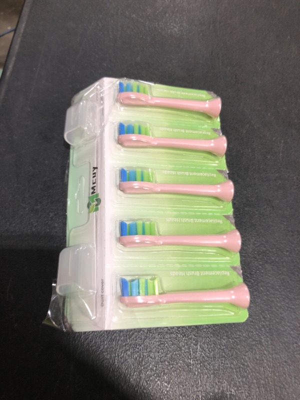 Photo 1 of Replacement Brush Heads Compatible with 7am2m AM101/AM105 Sonic Electric Toothbrush - Medium Bristles Toothbrush Refills Compatible with 7am 2m, 10 Count, Pink