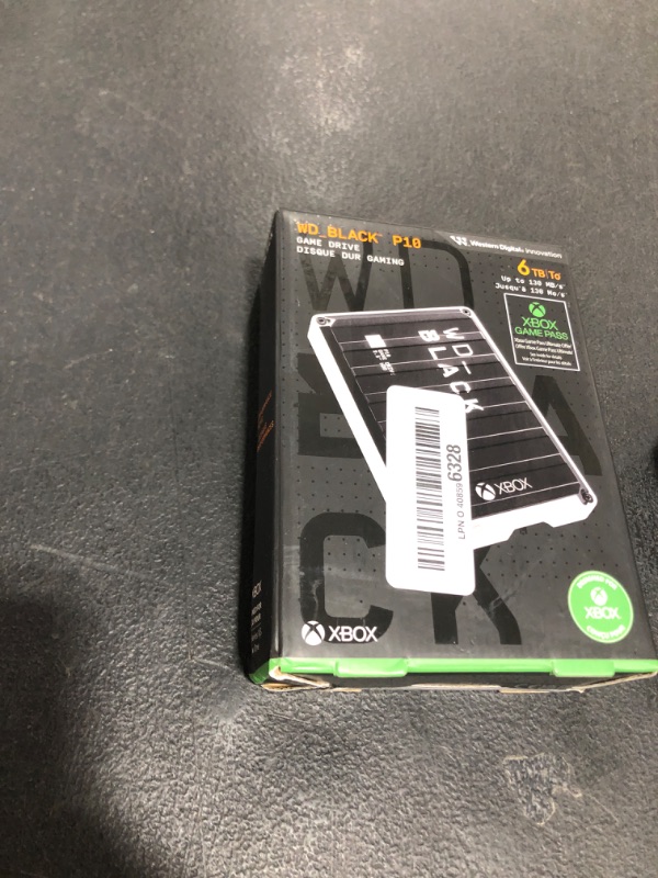 Photo 1 of WD_BLACK 6TB P10 Game Drive for Xbox - 1-Month Xbox Game Pass, Portable External Hard Drive for On-The-Go Access to Your Xbox Game Library - WDBZRG0060BBK-WESN