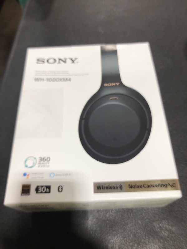 Photo 1 of Sony WH-1000XM4 Wireless Premium Noise Canceling Overhead Headphones with Mic for Phone-Call and Alexa Voice Control, Black WH1000XM4