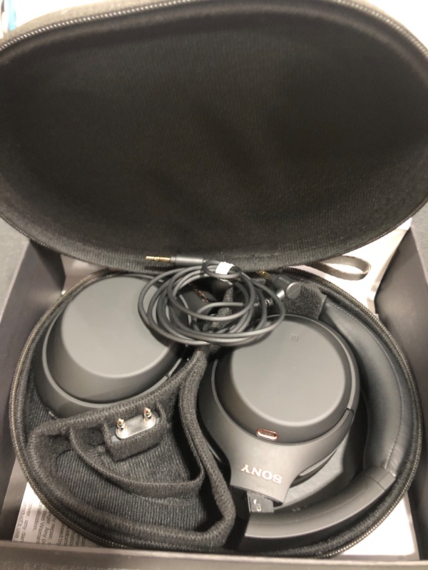 Photo 1 of Sony WH-1000XM4 Wireless Premium Noise Canceling Overhead Headphones with Mic for Phone-Call and Alexa Voice Control, Black WH1000XM4