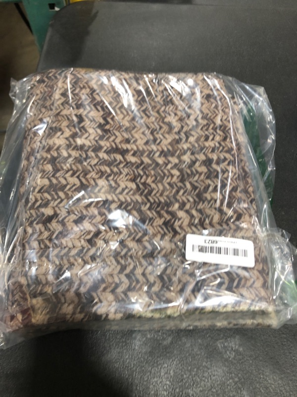 Photo 1 of ROYHOME Runner Rug Print Braided Hallway Runner Rug Washable Entryway Rug, Stain Resistant Non-Slip Area Rug Farmhouse Solid Printed Textured Carpet for Bedroom Laundry Kitchen, Brown, 2' x 6'