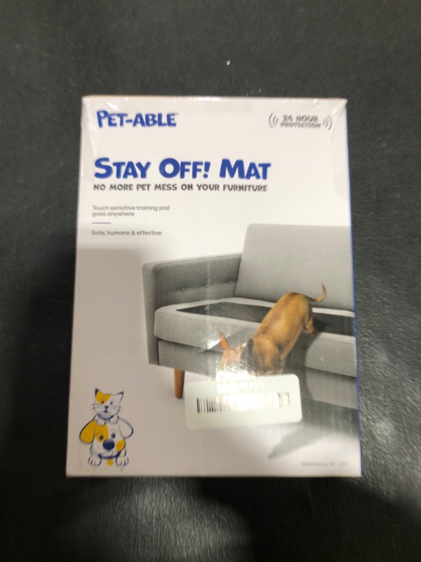 Photo 1 of Pet Parade Stay Off! Mat - Indoor Pet Training Sonic Repellent for Dogs and Cats, Browns, 1 Count (Pack of 1)