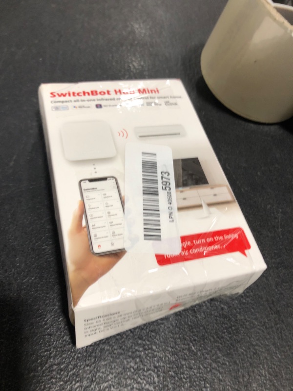Photo 1 of SwitchBot Hub Mini Smart Remote - IR Blaster, Link SwitchBot to Wi-Fi (Support 2.4GHz), Control TV, Air Conditioner, Compatible with Alexa, Google Home, IFTTT