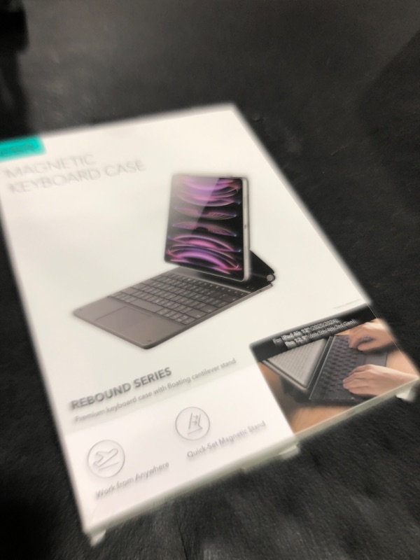Photo 1 of ESR iPad Air 13 Inch Case Keyboard (M3/M2, 2025/2024) & iPad Pro 12.9 inch (3/4/5/6th Gen) Magic Keyboard, Easy-Set Floating Cantilever Stand, Precision Multi-Touch Trackpad, Rebound Series, Black