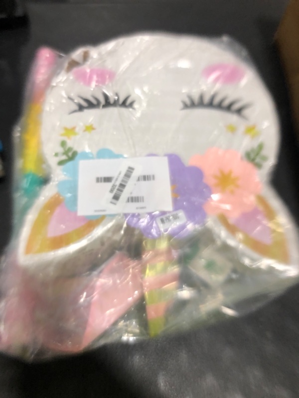 Photo 1 of WERNNSAI Unicorn Piñata - Unicorn Party Supplies Piñata with Stick and Blindfold for Girls Kids Birthday Party Game Anniversary Classroom Activities Unicorn Them Party Decorations(15.7'' x 12.2'')