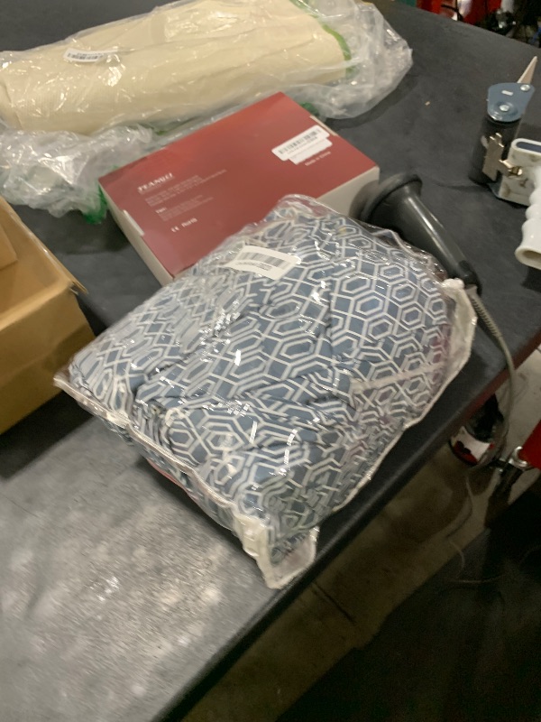 Photo 1 of Comfort Spaces 100% Cotton Sheets Full, Breathable, Naturally Cool Cotton Sheets, Soft Cotton Bed Sheets with 14" Elastic Pocket Fits up to 16" Mattress, All Seasons Sheet Set, Diamond Blue 4 Piece
