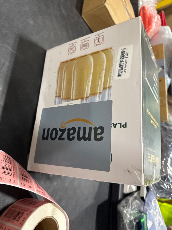 Photo 1 of FOCUSLINE 24 Pack 9 Oz Plastic Stemless Gold Rim Champagne Flutes, Heavy Duty, Shatterproof, Disposable & Reusable Crystal Clear Toasting Glasses