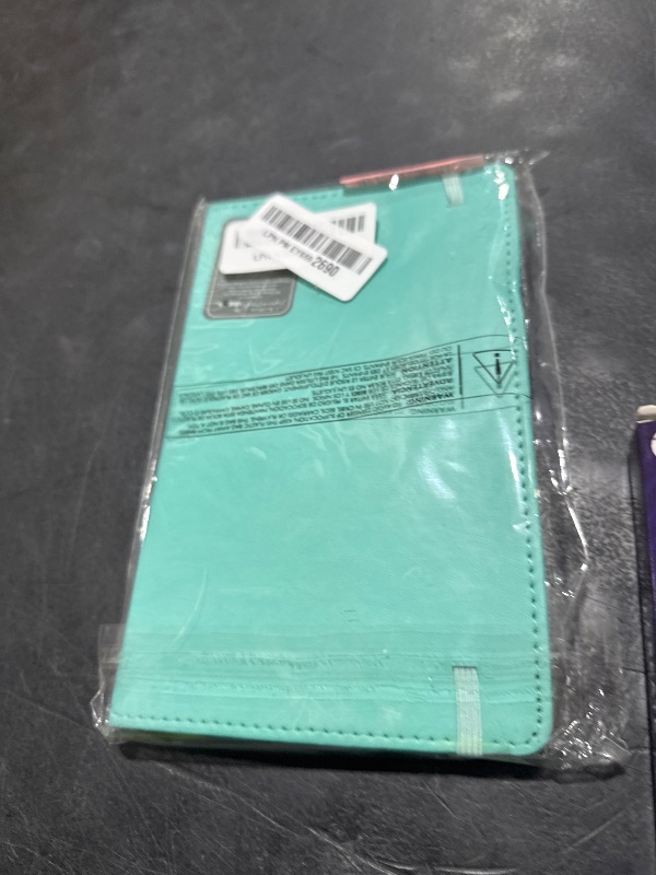 Photo 1 of C.R. Gibson Turquoise Leatherette "Wake Up Work Hard" Journal Notebook for Girls, 5.25" W x 8.25" L, 240