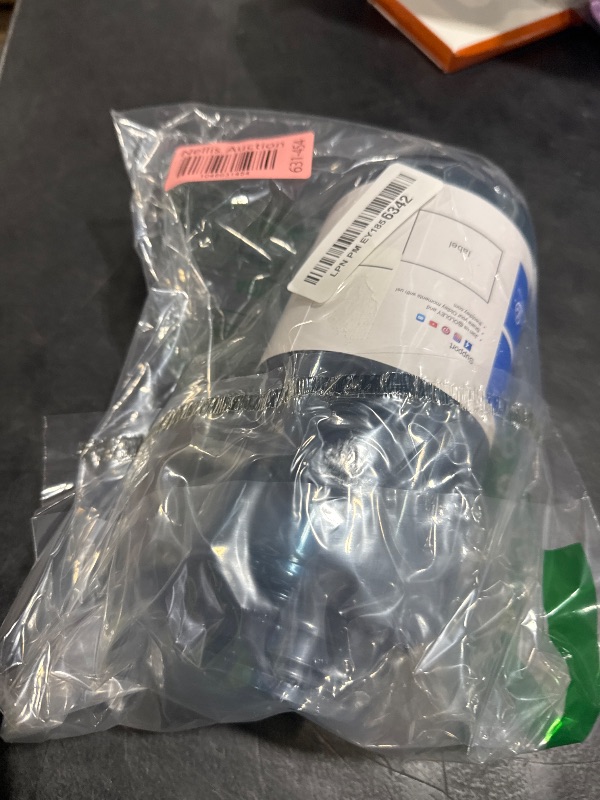 Photo 1 of MISSING LID ---------------------------------------OLDLEY 32 oz Clear Water Bottle with Straw,Tritan BPA-Free, Wide Mouth, Leak Proof - for Gym, Travel, Home, School, Office (Midnight Blue)
