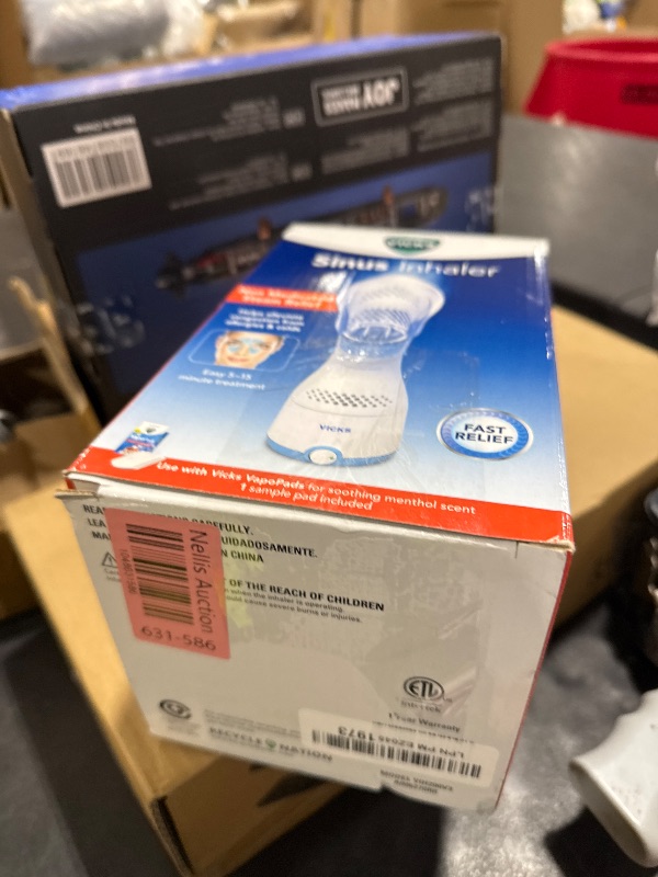 Photo 1 of Vicks Sinus Inhaler - Non-Medicated Steam Relief for Allergies, Congestion, Cough & Colds, Vocal Steamer, Soothes Nasal & Throat Passages, Works with VapoPads (1 Included)