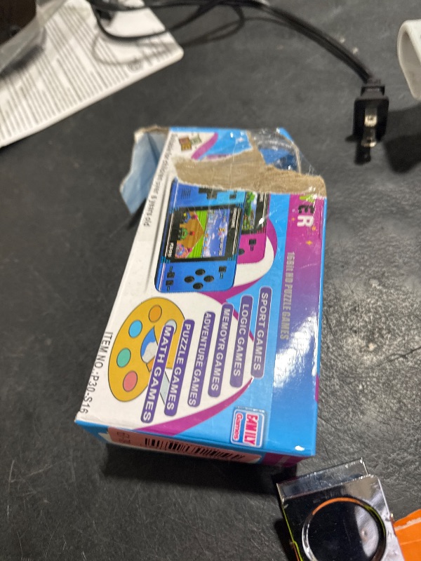 Photo 1 of Handheld Game for Kids -Preloaded 220 Retro Video Games, Portable Gaming Player with Rechargeable Battery 3.0" LCD Screen, Mini Arcade Electronic Toy Gifts for Boys Girls (Blue)