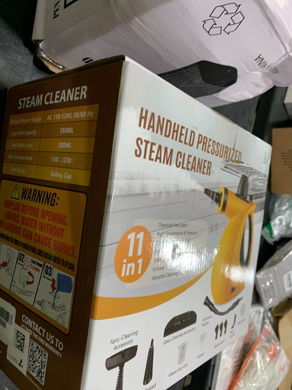 Photo 1 of Handheld Steam Cleaner, Pressurized Multi-Surface Steam Cleaner with 11pcs Accessories, Chemical Free Multi-Purpose Steam Cleaners for Home Use, Steamer for Cleaning Floor, Tile, Windows, Couch, Grout