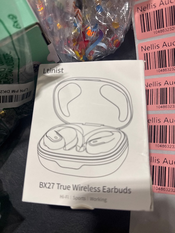 Photo 1 of Wireless Earbud, 75Hrs Bluetooth 5.4 Headphones IP7 Waterproof for Sport, Running Wireless Earphones with ENC Noise Canceling Mics, Deep Bass Over Ear bud with Earhooks for Android, iOS, Workout, Gym