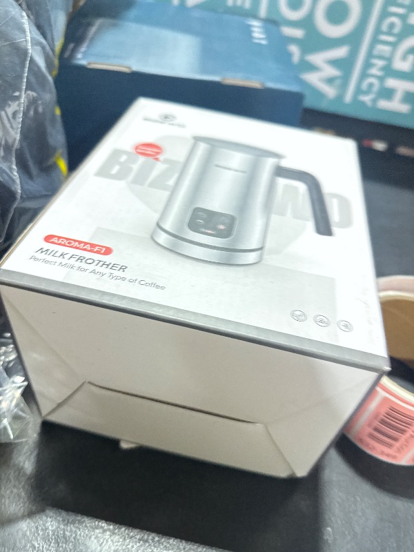 Photo 1 of BIZEWO Milk Frother Electric, Warm and Cold Milk Steamer, 4 IN 1 Automatic Milk Warmer Stainless Steel with Touch Screen for Coffee, Latte, Macchiato, Cappuccino, Hot Chocolate