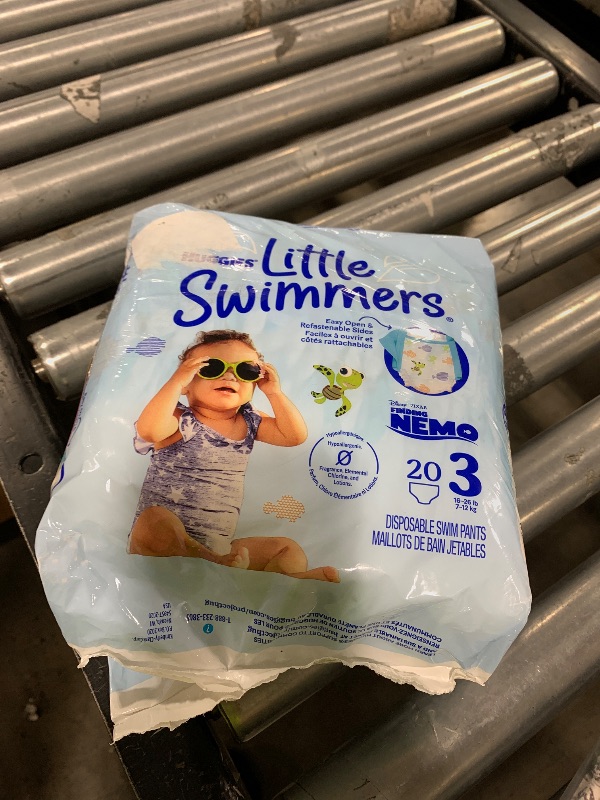 Photo 1 of Huggies Little Swimmers Disposable Swim Diapers, Size 3 (16-26 lbs), 20 Ct