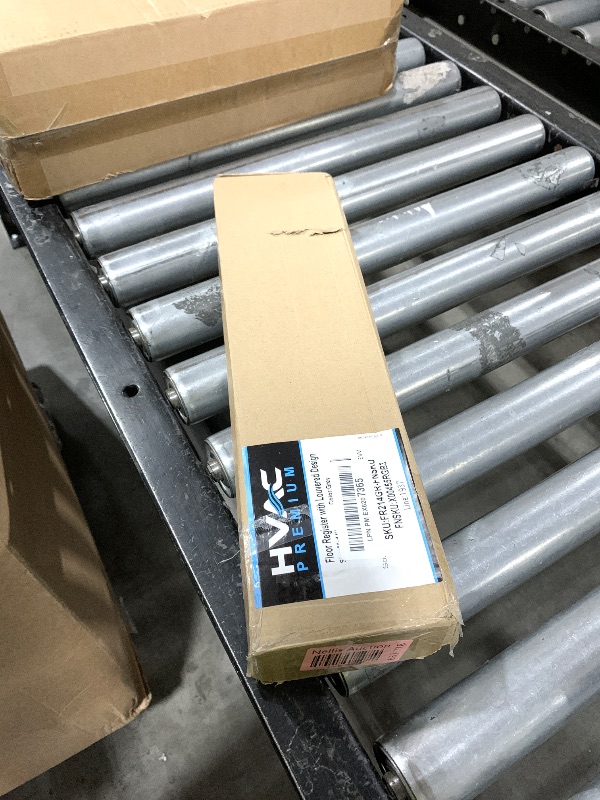 Photo 1 of HVAC Premium 2" X 14" Floor Register with Louvered Design - Heavy Duty Rigid Floor Air Supply with Damper & Lever - Outer Dimensions [ 3.5 X 15.5] - Light Grey