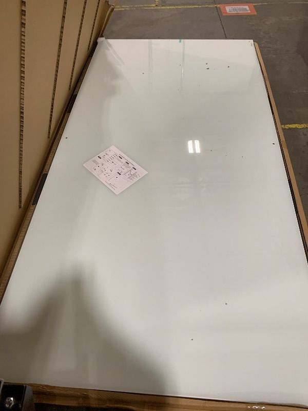 Photo 1 of Magnetic Glass Whiteboard - Glass Dry Erase Board 48"x96" Large Frameless Board for Walls Office School and Home