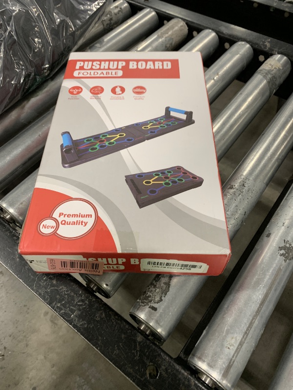 Photo 1 of Foldable push-up rack for portable strength training, sturdy and stable equipment for men's and women's home gym workouts.