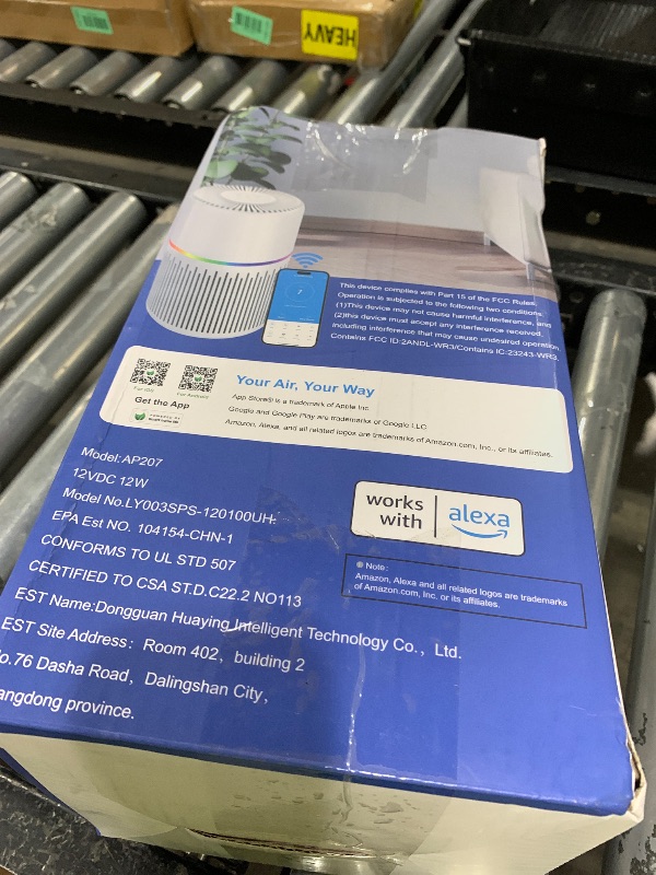 Photo 1 of Air Purifiers for Home,FRESHDEW H13 True HEPA Air Purifier Up to 1300 Ft² Cleaner with 360° Air Inlet RGB Lights,13dB Air Purifier with APP Alexa Control Pet Hair,Dust,Smoke Wirldfire Pollen