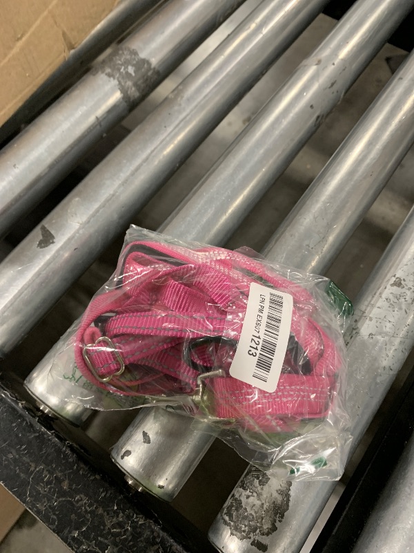 Photo 1 of SlowTon No Pull Small Dog Harness and Leash Set, Puppy Soft Vest Harness Neck & Chest Adjustable, Reflective Lightweight Harness & Anti-Twist Pet Lead Combo for Small Medium Dogs (Fuchsia, S)