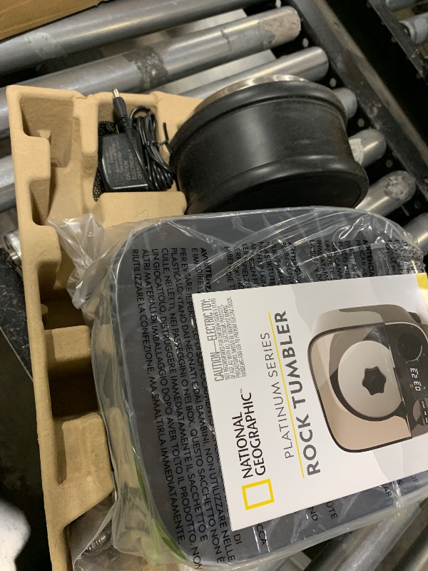 Photo 1 of National Geographic Platinum Series Ultra Quiet Rock Polisher Kit - Patent-Pending for Kids & Adults, 2 lb. Barrel, Rocks, Grit, GemFoam, Rock Tumblers