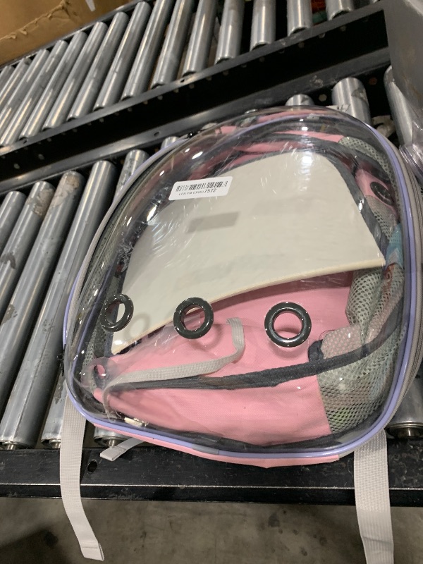 Photo 1 of Lollimeow Cat Carrier Backpack, Bubble Expandable Backpack Carrier, Pets and Small Dogs,Airline-Approved, Designed for Travel, Hiking, Walking & Outdoor Use (Front Expandable-Pink)