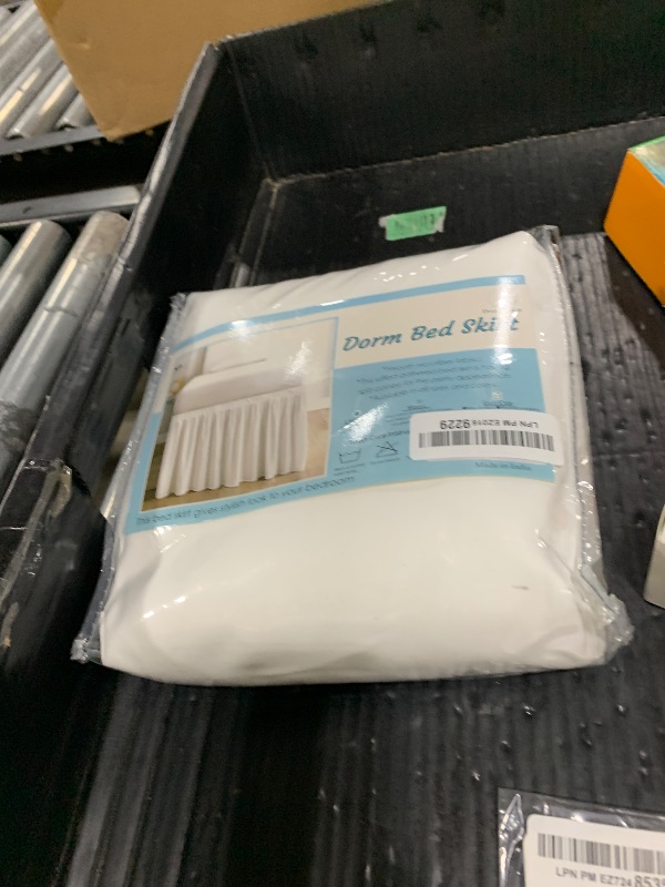 Photo 1 of Cottingon Dorm Room Bed Skirt, 100% Microfiber, White, Twin XL-36'' Drop