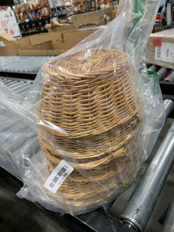 Photo 1 of Barydat 6 Pcs Small Wicker Picnic Basket with Handle Flower Girl Baskets Oval Willow Woven Braided Gift Basket for Weddings Baby Shower Summer Home Garden Decor(9" X 7" X 4",Khaki)