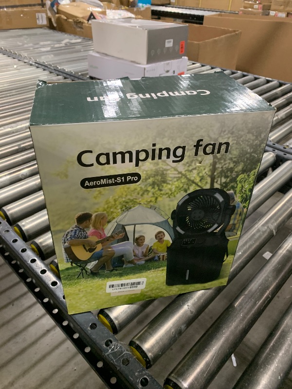 Photo 1 of Misting Fan Portable Camping Fan 42800mAh Rechargeable with Remote Control, 3 LED Light & Stepless Speed Control & Cooling Spray with 6L Bucket, Timer Function, Portable Handle, Rotating Hanging Hook