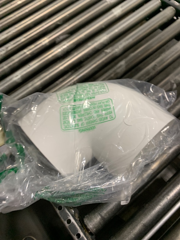 Photo 1 of 6 Inch 90 Degree Right Angle PVC Pipe Fitting, Furniture Grade SCH40 (Socket x Socket) 6" PVC Fitting Connectors for DIY Shelf Garden Support Structure