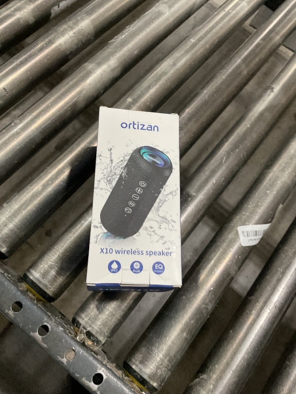 Photo 1 of Ortizan Portable Bluetooth Speaker: IPX7 Waterproof, 24W Loud Sound, Deep Bass, Bluetooth 5.3, LED Lights, Wireless Stereo Pairing, 30H Playtime, for Home/Outdoor/Party/Beach, Birthday Gift (Black)