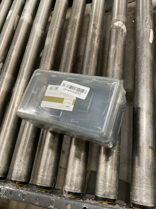 Photo 1 of Mr. Pen- Clear Pencil Boxes, 2 Pack, Black/Gray, Snap-Tight Lid, Plastic Pencil Box Organizer, 7.9"x4.5"x2.4"