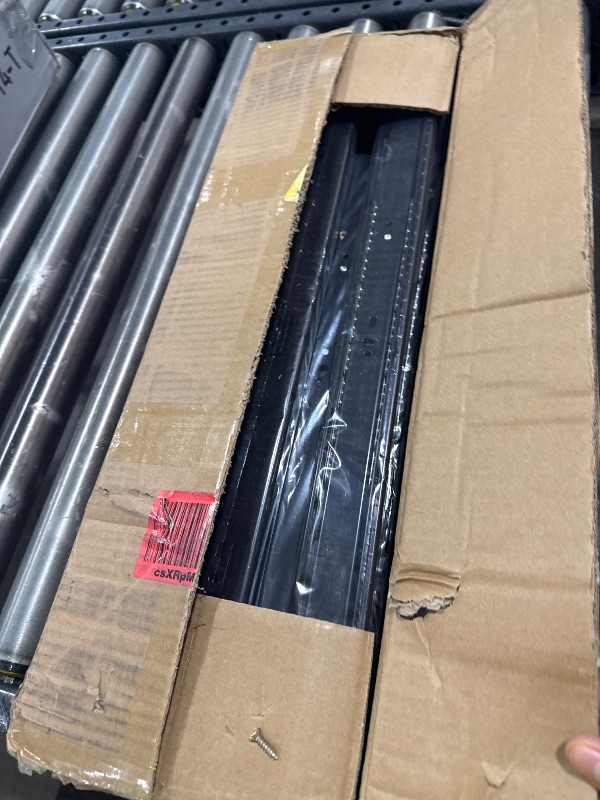 Photo 1 of 10 Pairs of 22 Inch Hardware 3-Section Full Extension Ball Bearing Side Mount Black Drawer Slides,100 LB Capacity Drawer Slide