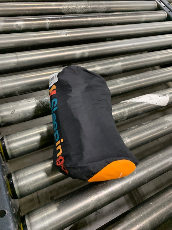 Photo 1 of Inflatable Mat for Camping - Ultralight Sleeping Pad for Camping and Backpacking - Compact Air Mattress - Camp Mat with Tear-Resistant Ripstop Nylon - 73.5" x 21.5" - Black and Orange
