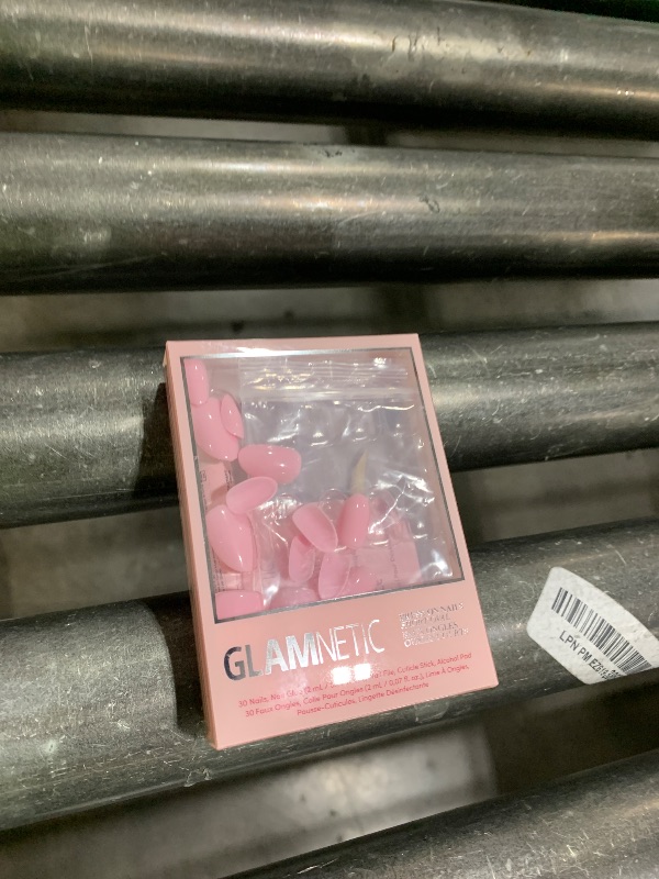 Photo 1 of Glamnetic Press On Nails - Think Pink | Solid Opaque Light Pastel Pink Short Oval Nails, Salon Quality | 15 Sizes - 30 Nail Kit