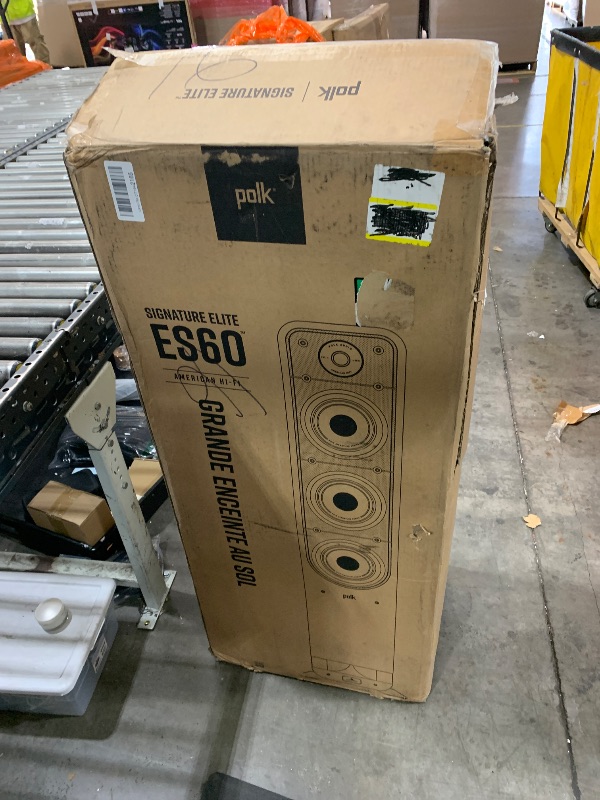 Photo 1 of Polk Signature Elite ES60 Tower Speaker - Hi-Res Audio Certified, Dolby Atmos & DTS:X Compatible, 1" Tweeter & Three 6.5" Woofers, Power Port Technology for Effortless Bass, Stunning Black