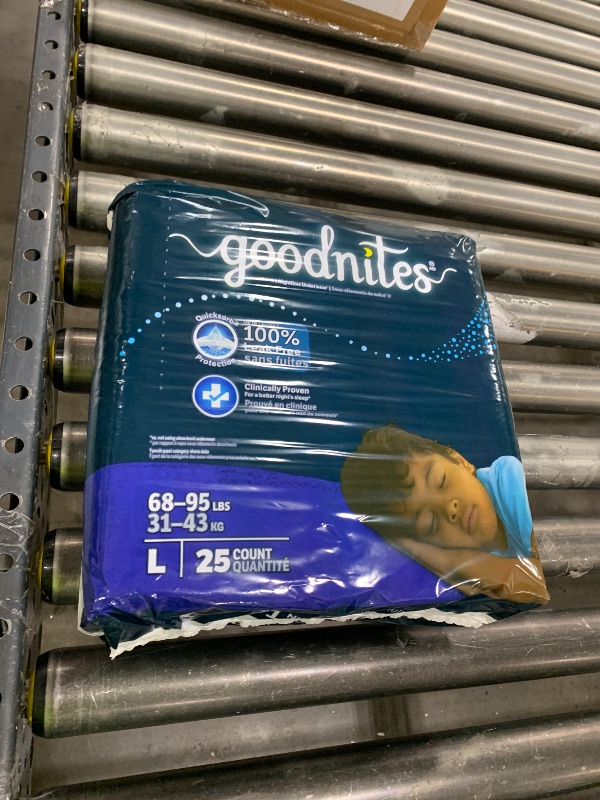 Photo 1 of Goodnites Boys' Nighttime Underwear - L - 25ct 