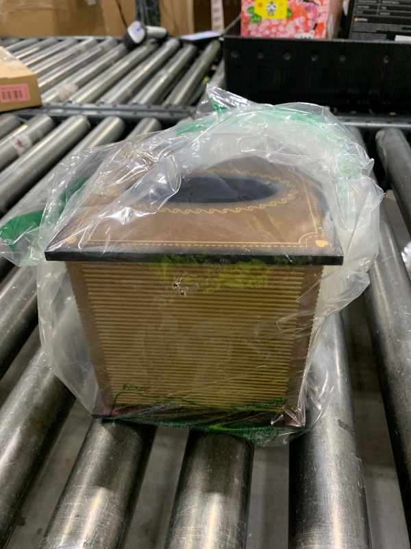 Photo 1 of Crafted Classical Retro Wooden Antique Book Tissue Box Cover Square Tissue Holder Dispenser Paper Cover Case Napkin Holder Home Decor for Bathroom Living Room Office car Kitchen (brown)