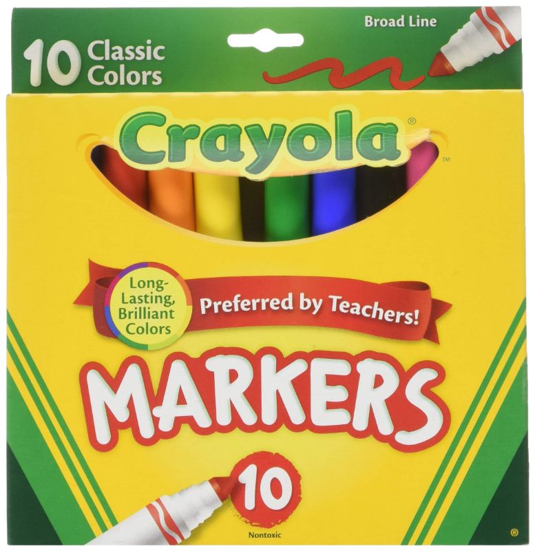 Photo 1 of Crayola Classic Broad Line Markers, 10 ct