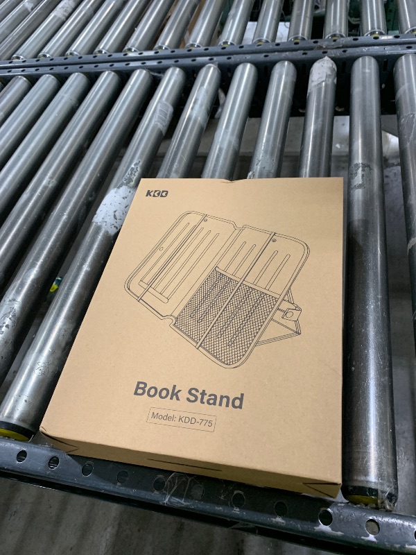 Photo 1 of KDD 3 in 1 Book Holder Stand for Reading, Portable Desktop Bookstand with Mesh Storage Bag, 3 Pen Slots & Adjustable Straps, Lightweight Book Sleeve Fits Tablets, E-Readers, Cookbooks & Sheet Music