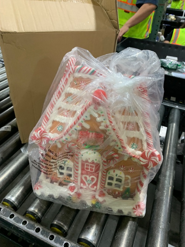 Photo 1 of Kurt S. Adler 13-Inch Battery-Operated Gingerbread House with LED Light and Timer