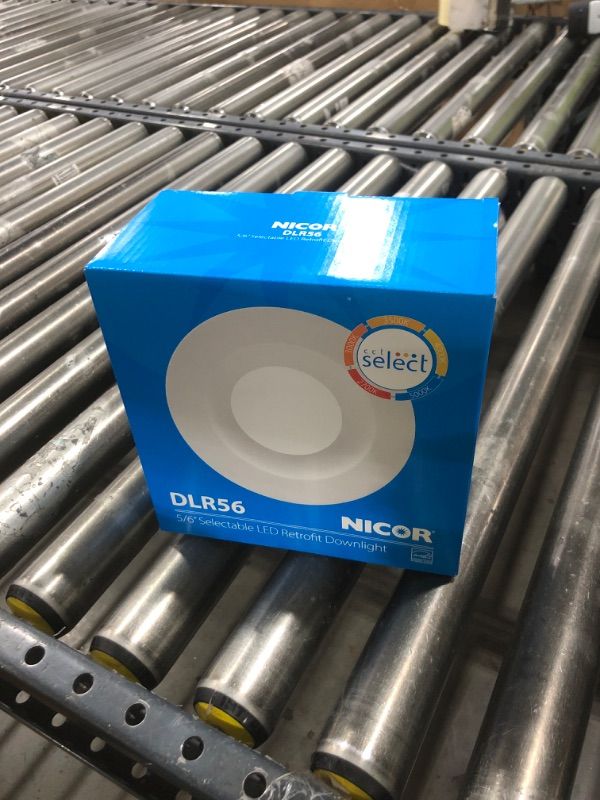 Photo 1 of NICOR Lighting Recessed Ceiling Light LED Downlight - Dimmable 5/6 inch LED Recessed Light Fixture - Selectable CCT 2700K-5000K, 918 Lumens, 10.3W - DLR56 LED Retrofit Ceiling Light, White