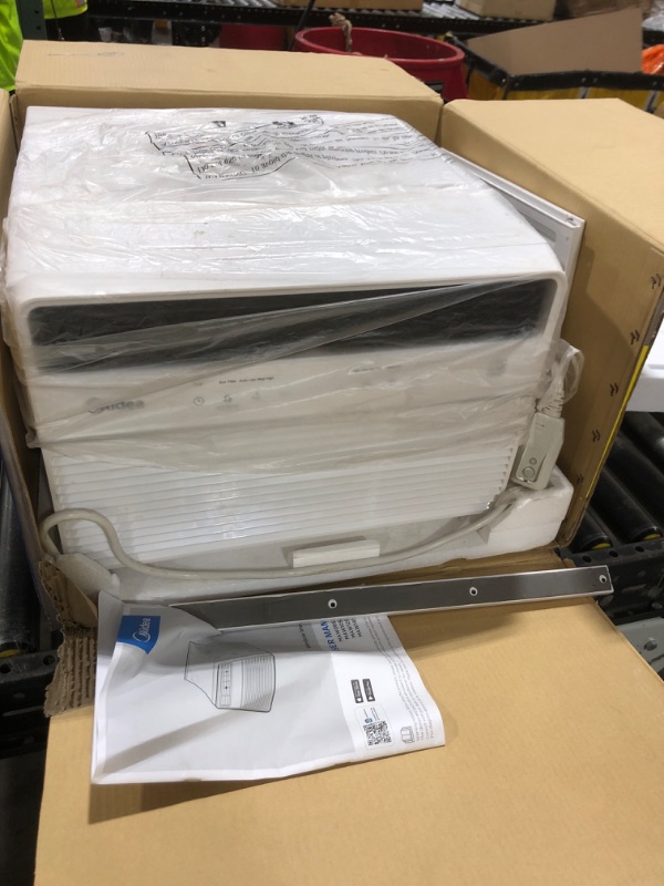 Photo 1 of Midea 8,000 BTU Smart Inverter Window Air Conditioner with APP, Alexa Control, 115V AC Unit Cools up to 350 Sq. Ft, Quiet Operation, Energy Saving, Remote & Easy Installation Kit, White