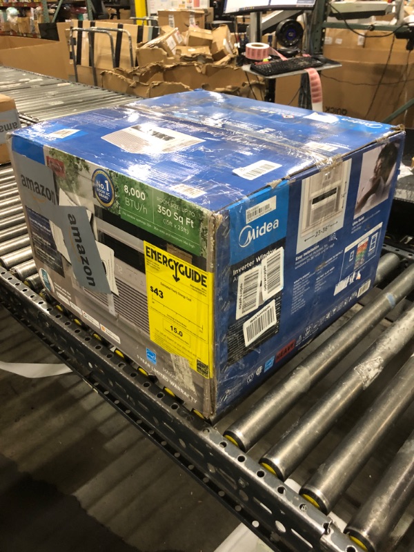 Photo 1 of Midea 8,000 BTU Smart Inverter Window Air Conditioner with APP, Alexa Control, 115V AC Unit Cools up to 350 Sq. Ft, Quiet Operation, Energy Saving, Remote & Easy Installation Kit, White