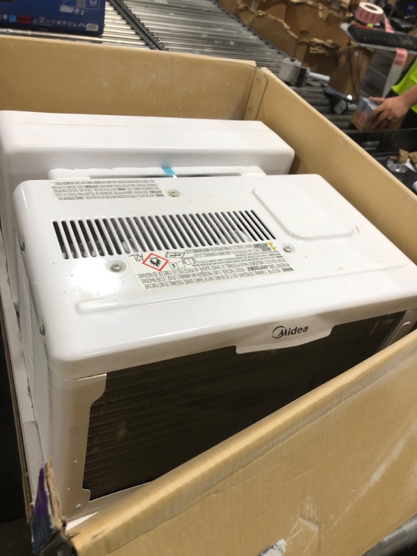 Photo 1 of Midea 8,000 BTU U Shaped Smart Inverter Window Air Conditioner - Cools 350 Sq Ft, Ultra Quiet with Open Window Flexibility - Alexa/Google Assistant Compatible - 35% Energy Savings, Remote 