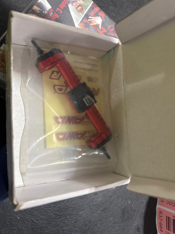 Photo 1 of RCAWD Full Metal Front Rear Differential Locker Portal Axles Assemblies for FMS 1/18 FCX18 1/24 FCX24 Portal Axle Upgrade Parts(Red)